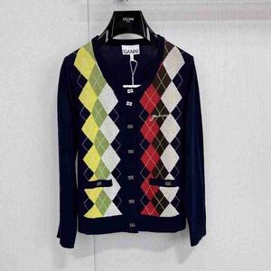 Ganni Multicolor Argyle Cardigan